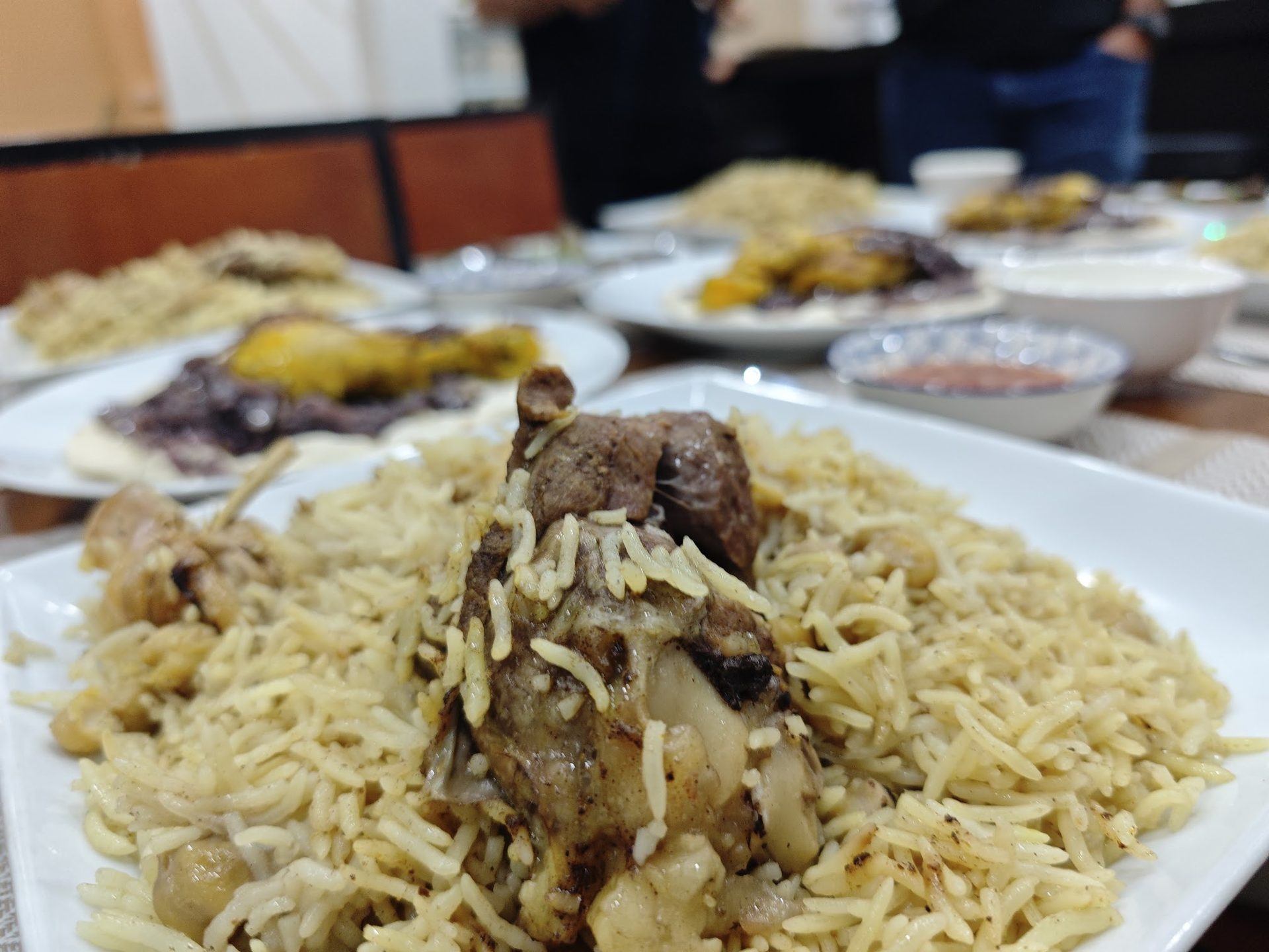 A hearty Arabic dinner featuring Al-Quds qidra